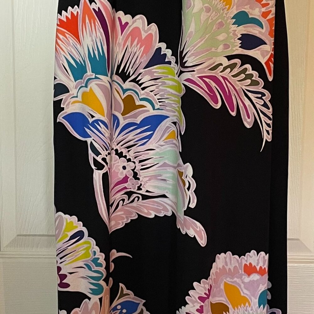 Trina Turk Seychelles Floral Maxi Halter Dress Swim CoverUp Resortwear Size S - Picture 3 of 4